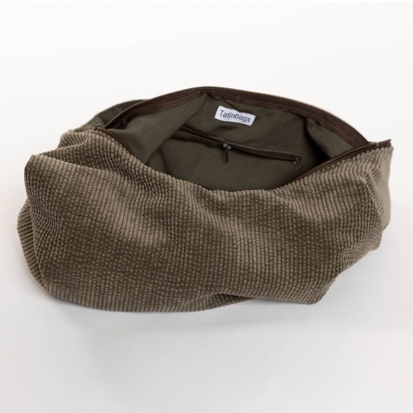 Bolso hobo de pana verde - Imagen 7