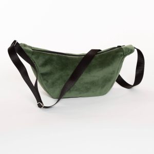 Bandolera de terciopelo verde hecha a mano Tatinbags