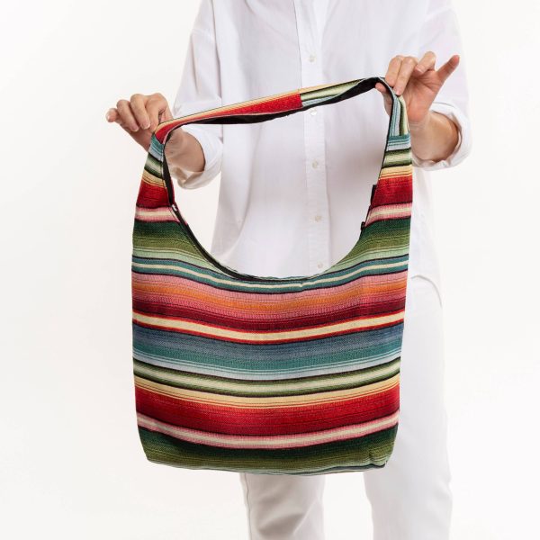 Bolso hobo de jacquard multicolor - Imagen 3