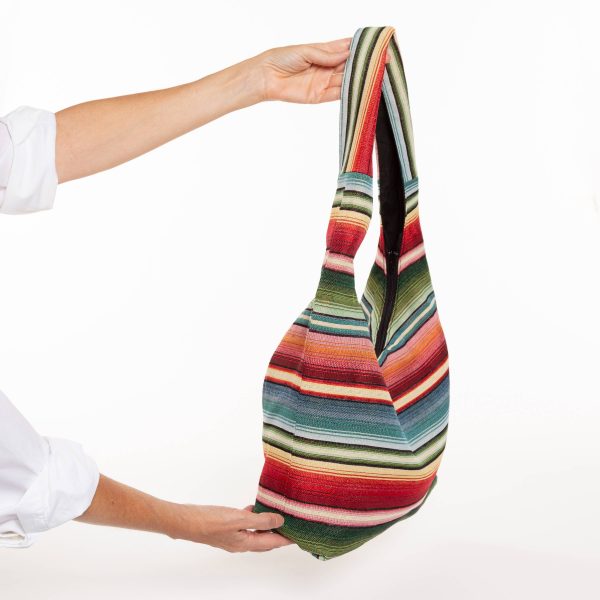 Bolso hobo de jacquard multicolor - Imagen 5