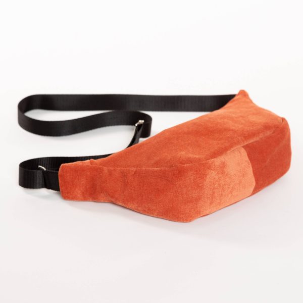 Riñonera de terciopelo naranja - Imagen 7