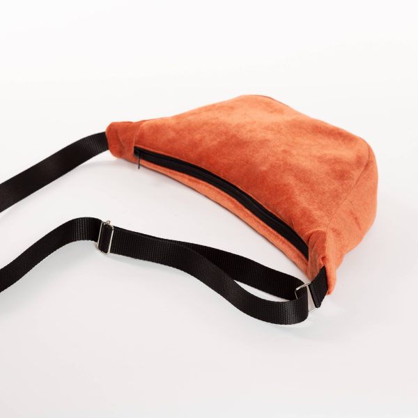 Riñonera de terciopelo naranja - Imagen 5